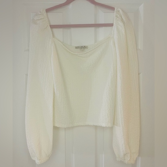 Express Tops - Express Crinkle Texture Top